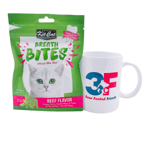 Bánh thưởng cho mèo KitCat Breath Bites - BÒ - 60g: ĐỎ